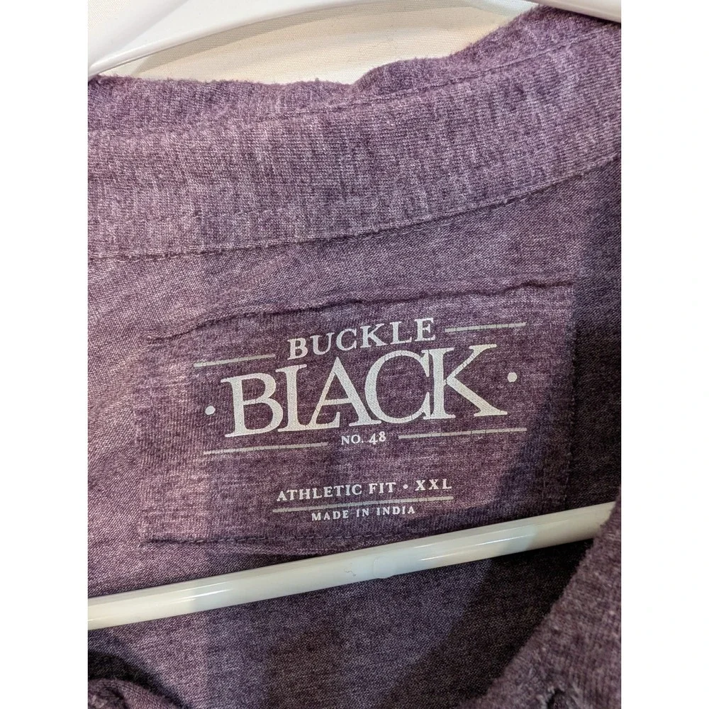 Buckle Black No. 48 Mens Athletic Fit Polo Shirt Purple XXL Short Sleeve